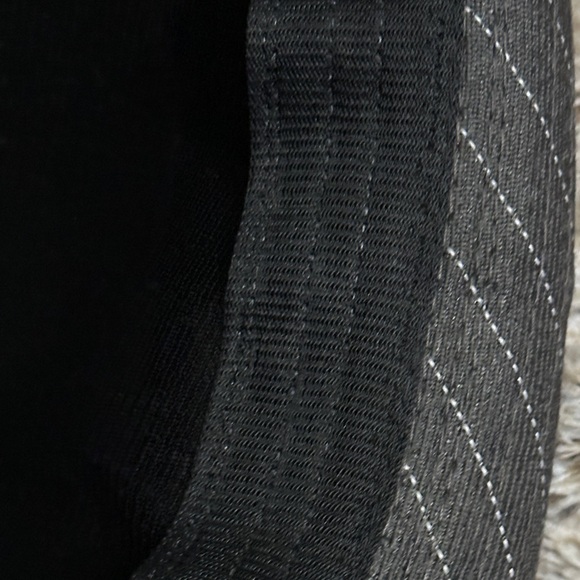 Black Pinstripe Fedora Hat - Picture 9 of 10